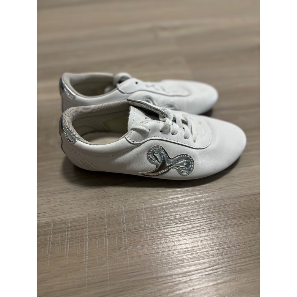 Kung Fu Shoes White Leather Sneakers Martial Arts Training Size‎ 34